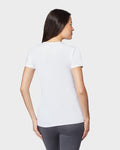 Women’s cool fitted t-shirt in white with breathable, lightweight, quick-dry fabric by The Zayaan

