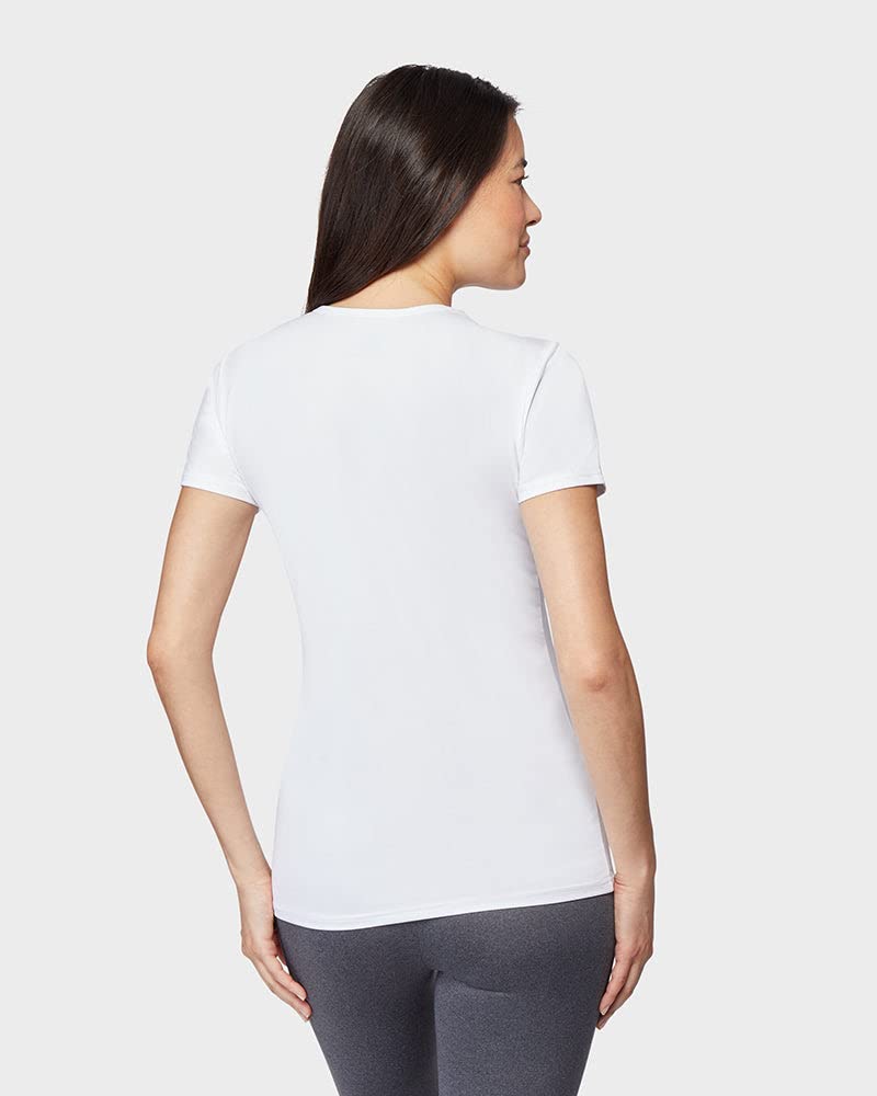 Women’s cool fitted t-shirt in white with breathable, lightweight, quick-dry fabric by The Zayaan
