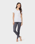 Women’s cool fitted t-shirt in white with breathable, lightweight, quick-dry fabric by The Zayaan
