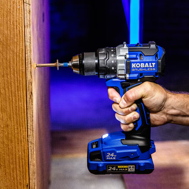 Kobalt 24-volt 1/2-in Keyless Brushless Cordless Drill ( 1 -Batteries Included, and Charger Included )