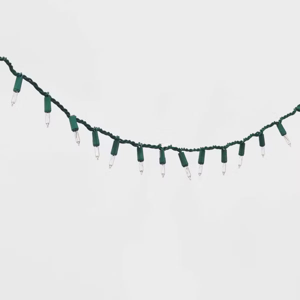 Wondershop 100ct Incandescent Smooth Mini Christmas String Lights with Green Wire