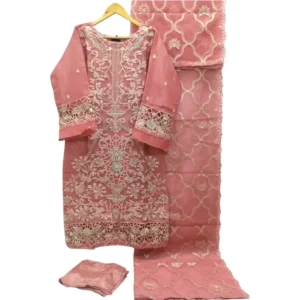 Ambreen Luxury Embroidered Organza Pakistani Dress stitched 3 Piece