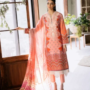 Roheenaz Flora Printed Lawn - Serenade