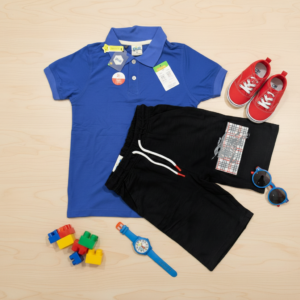 Boys Premium Cotton Polo T-Shirt & Shorts Set